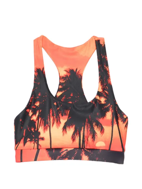 BLUE SKY INN tropical sunset sports bra