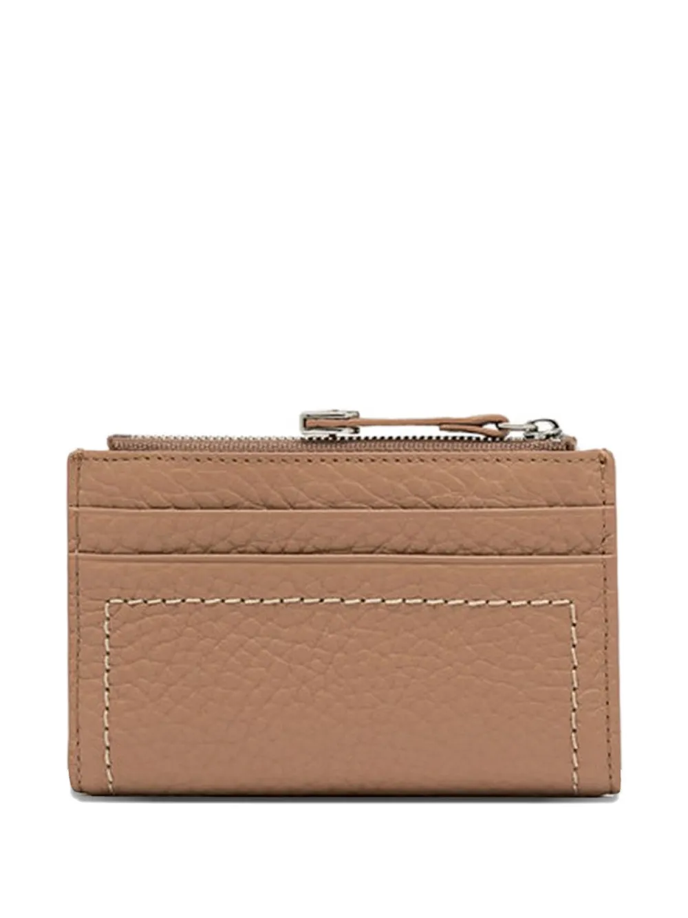 GIANNI CHIARINI grained zip leather wallet - Beige