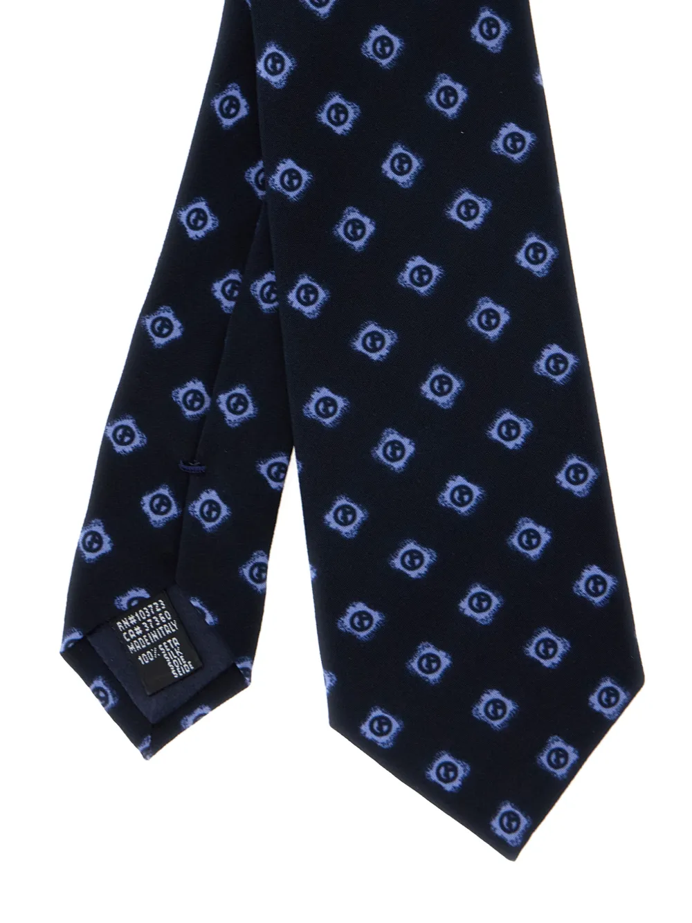Giorgio Armani logo-print tie - Blauw