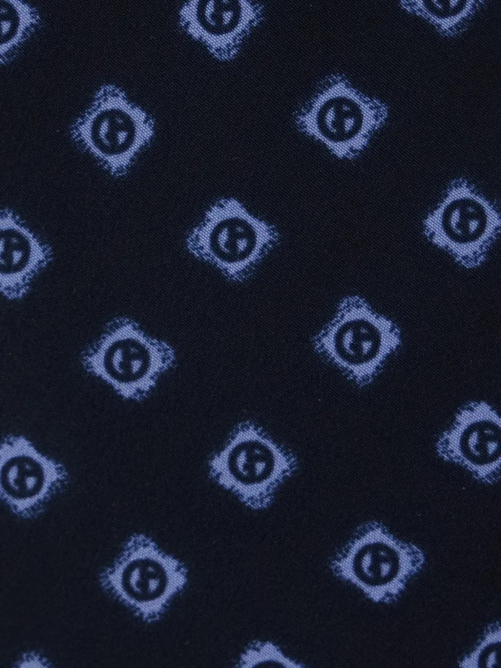 Giorgio Armani Stropdas met logoprint Blauw
