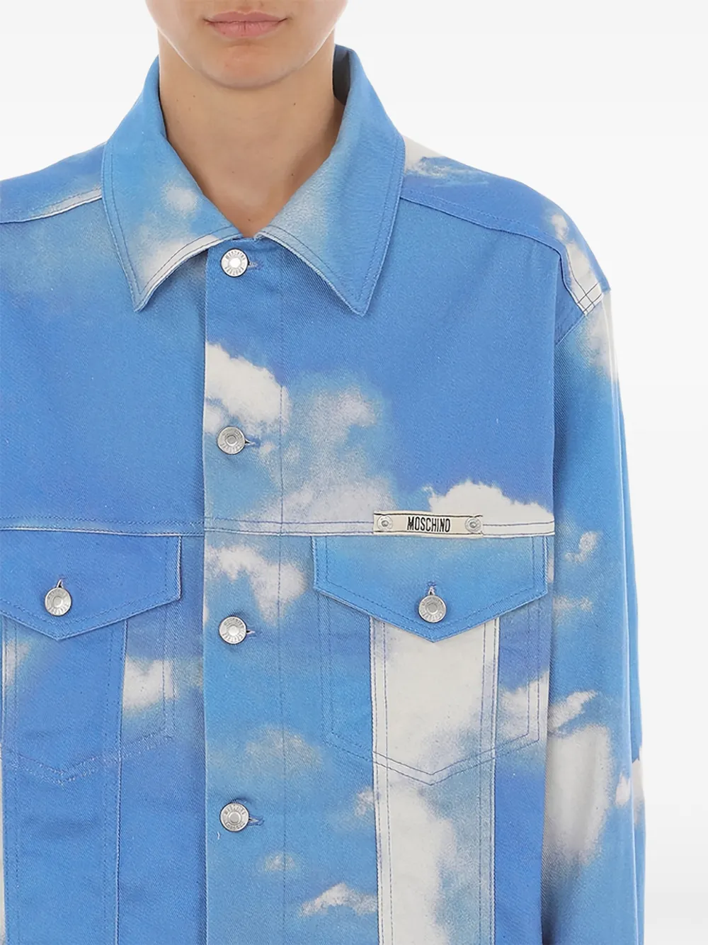  Moschino Clouds Cotton Jacket - Blue 