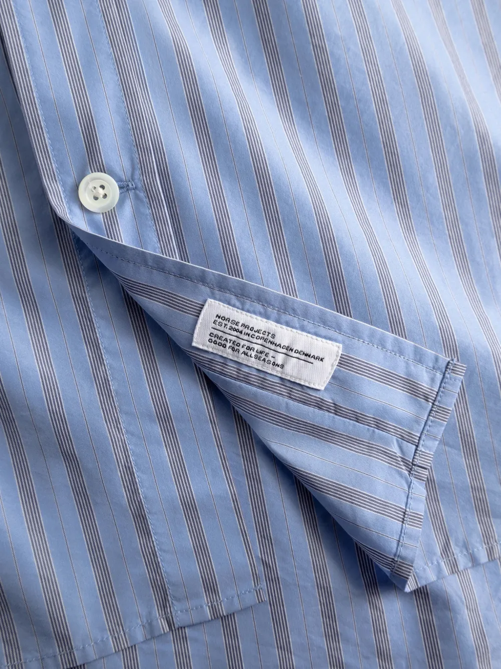 Norse Projects Gestreept overhemd Blauw