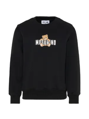 Moschino Kids teddy-print long-sleeve T-shirt | Black | FARFETCH ZA