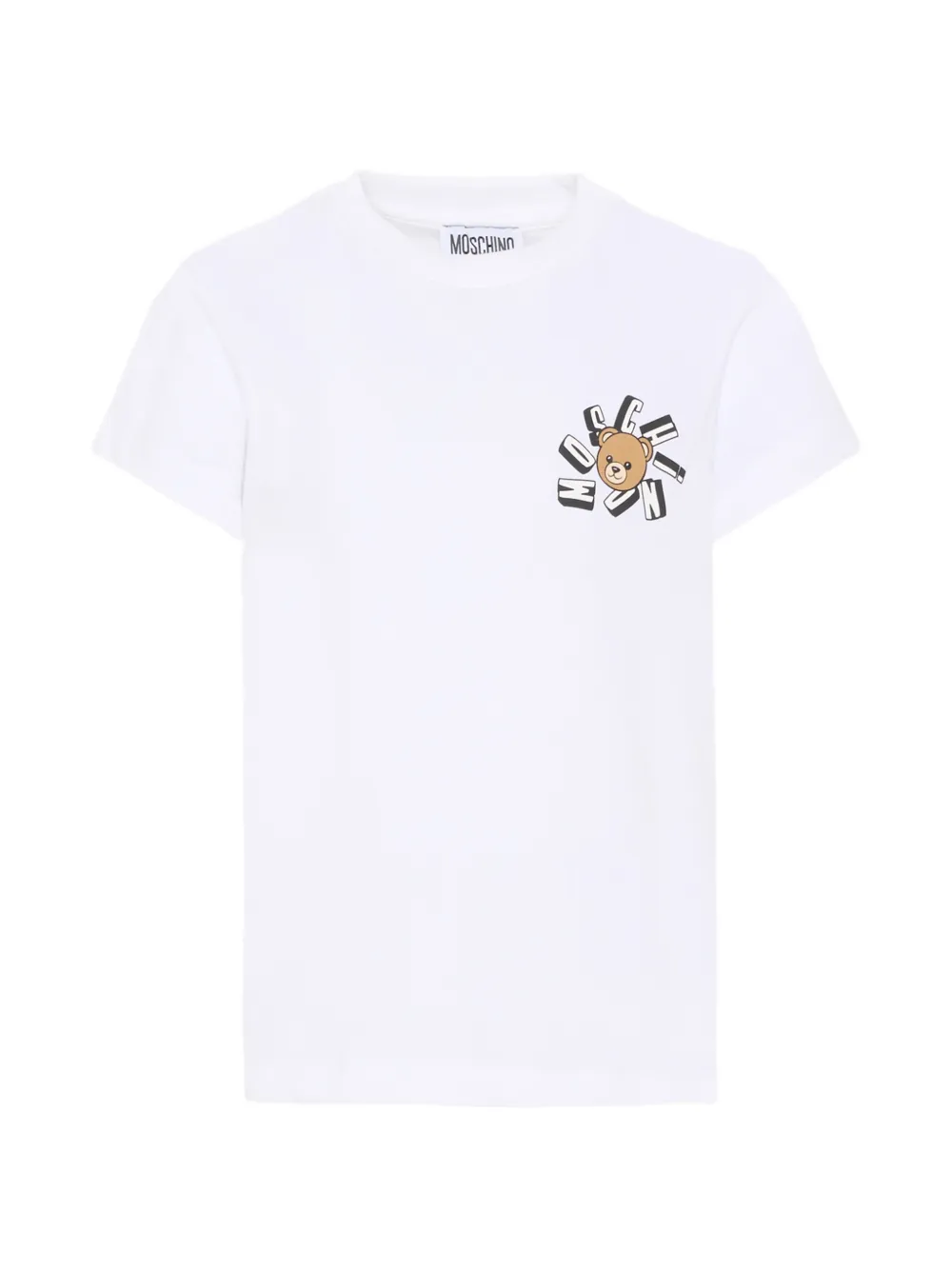 Moschino Kids logo-print T-shirt - Bianco