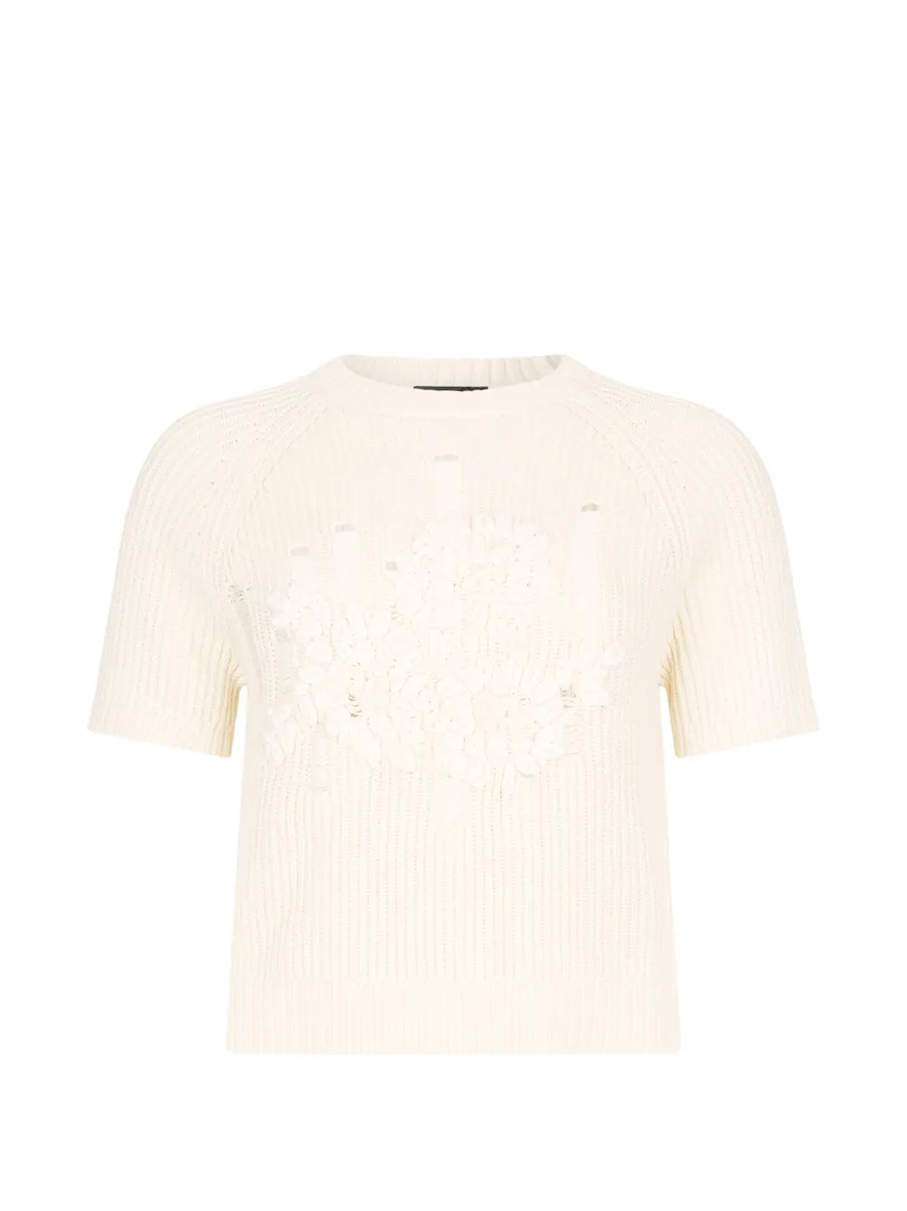 LIU JO raffia-embroidered sweater - Toni neutri