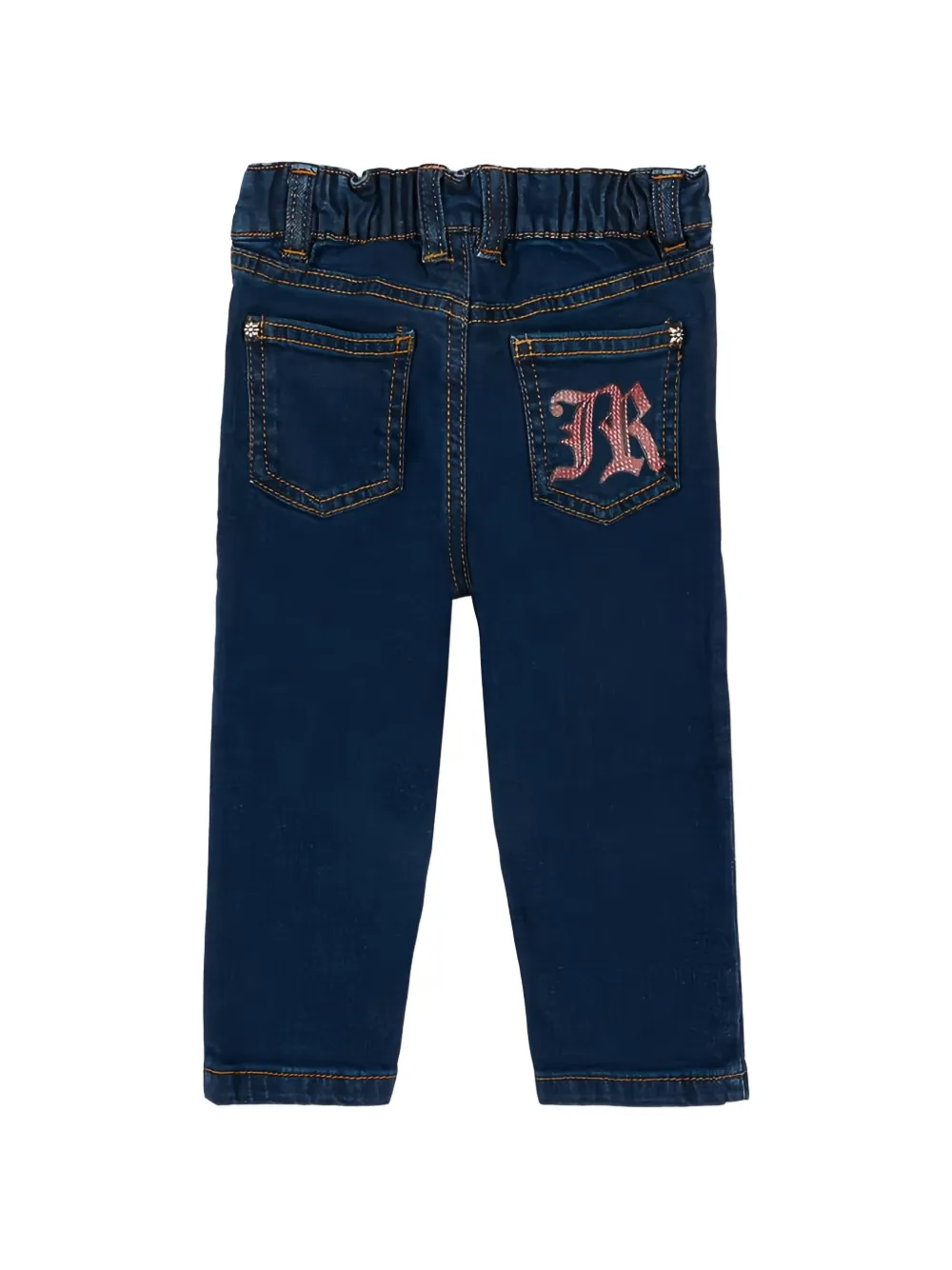 John Richmond Junior Jeans met logodetail Blauw