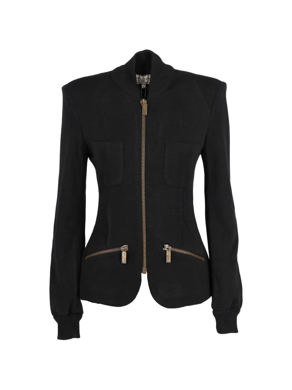 Gilles Dufour zip-front wool jacket - Nero