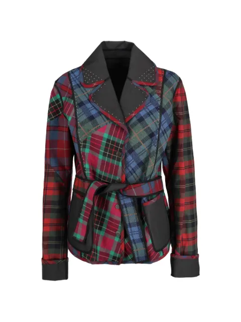 Mondrian chamarra con diseño patchwork