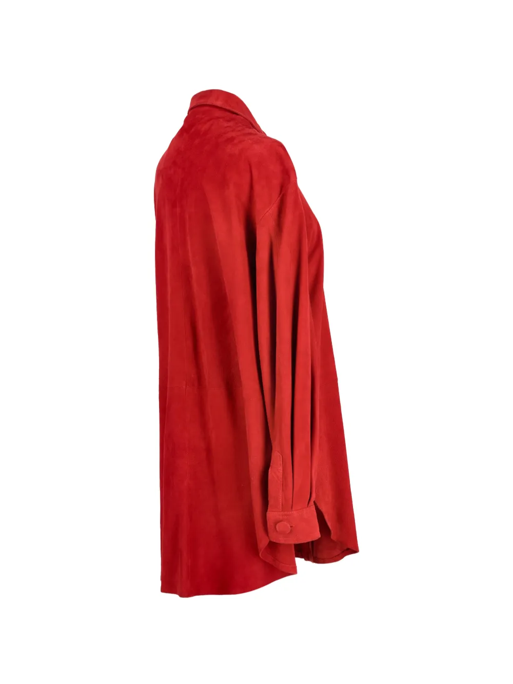  Mondrian Suede Button Jacket - Red 