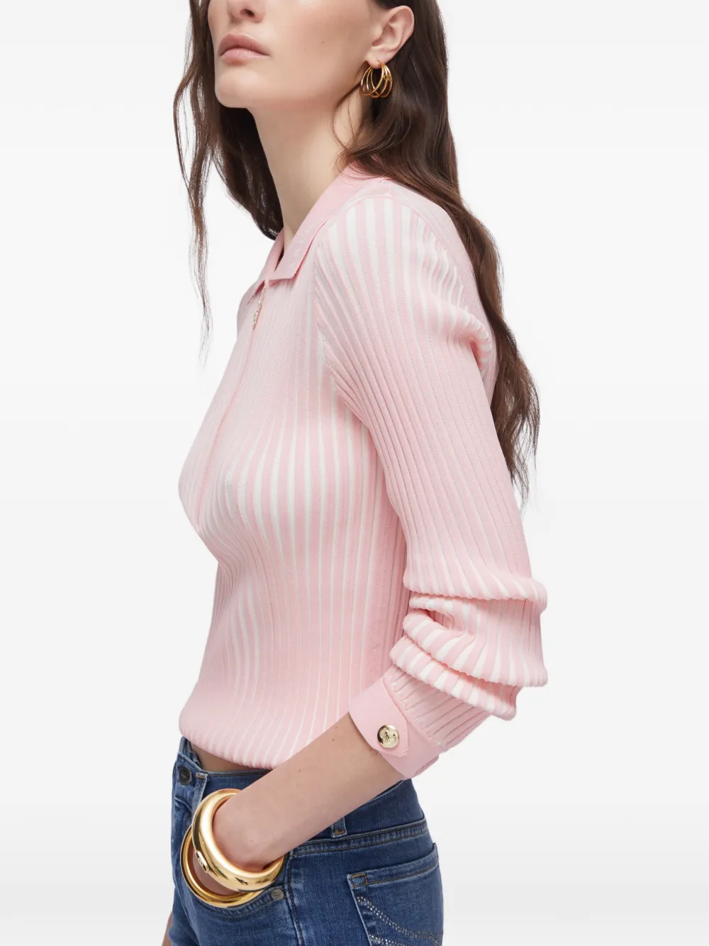 Ribbed Zipped Sweater