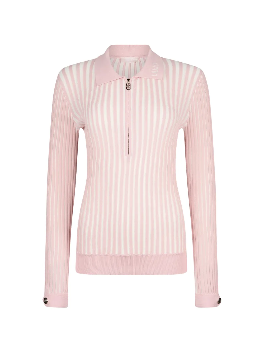 LIU JO ribbed zipped sweater - Rosa