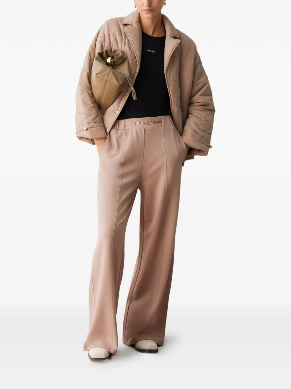  Liu Jo Quilted Belted Jacket - Neutrals 