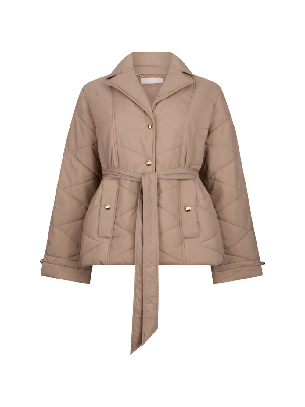 LIU JO quilted belted jacket - Toni neutri