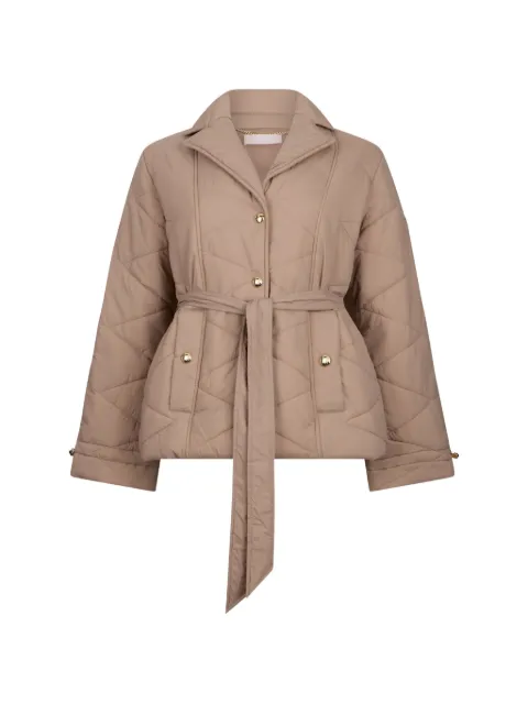 LIU JO chamarra capitonda con cinturón