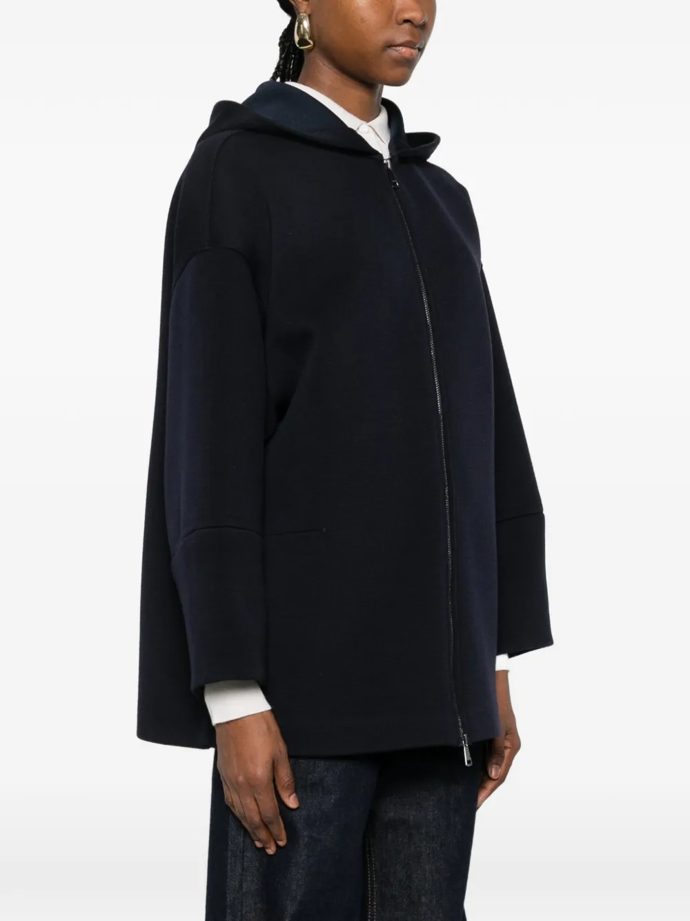 Max Mara Hoodie met rits Blauw