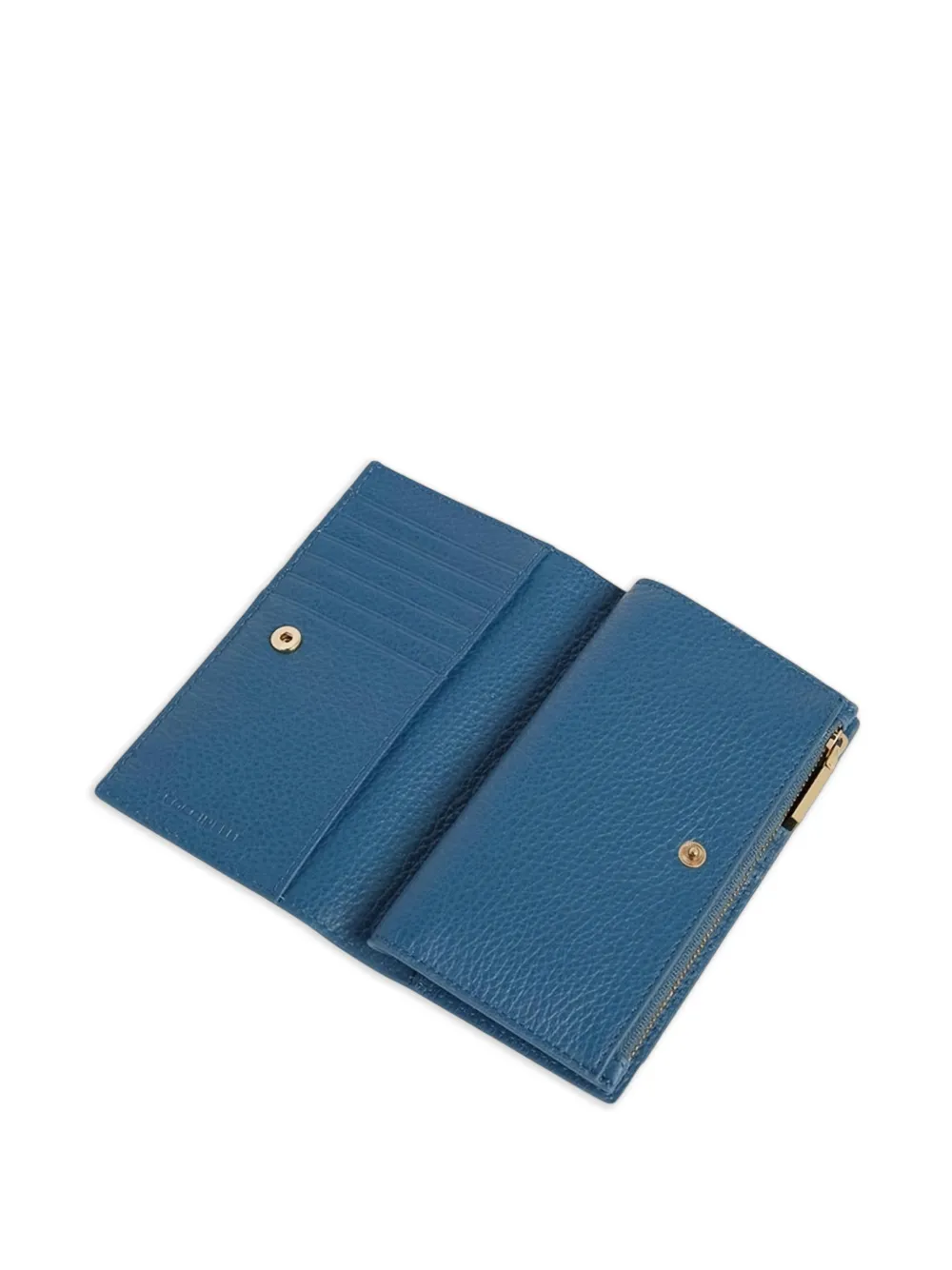 Coccinelle Leren portemonnee met logo-applicatie Blauw