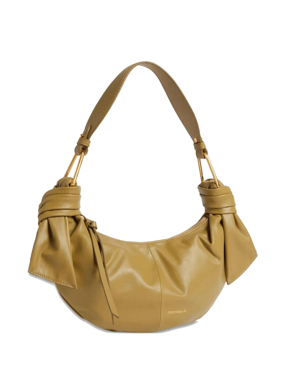 Coccinelle Furoshiki leather small shoulder bag - Toni neutri