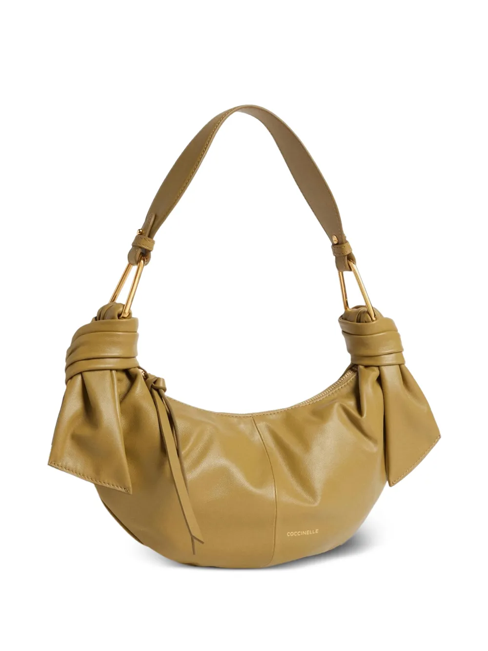 Coccinelle Furoshiki leather small shoulder bag - Toni neutri