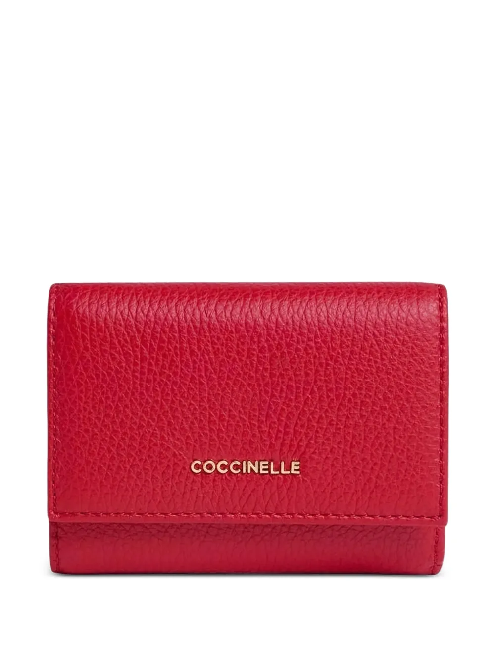 Coccinelle Portafoglio in pelle con logo - Rosso