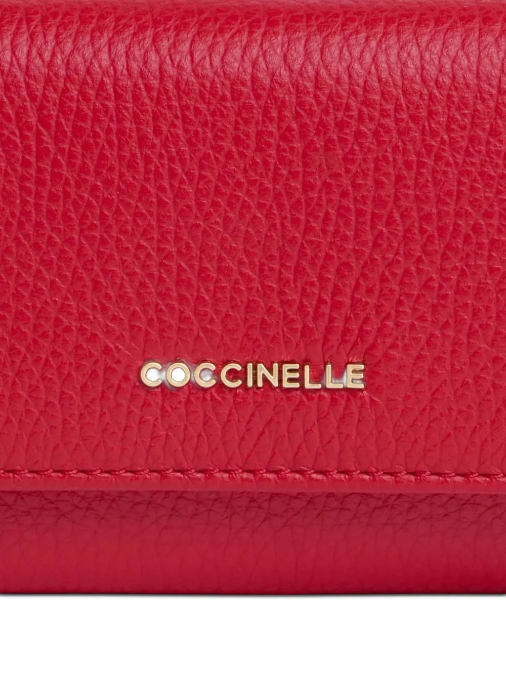  Coccinelle Logo-appliqué Leather Wallet - Red 
