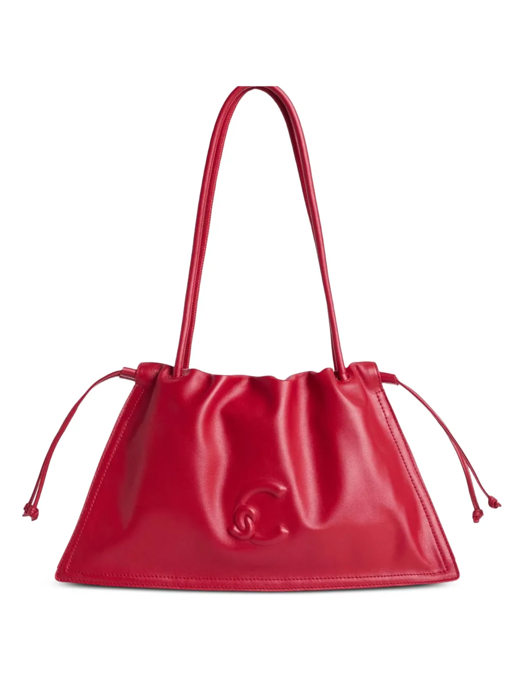 Coccinelle Borsa a spalla Dulse media con logo goffrato - Rosso