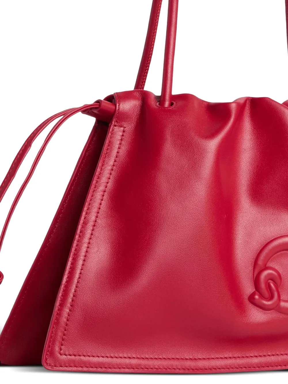 Dulse Logo-Embossed Medium Shoulder Bag