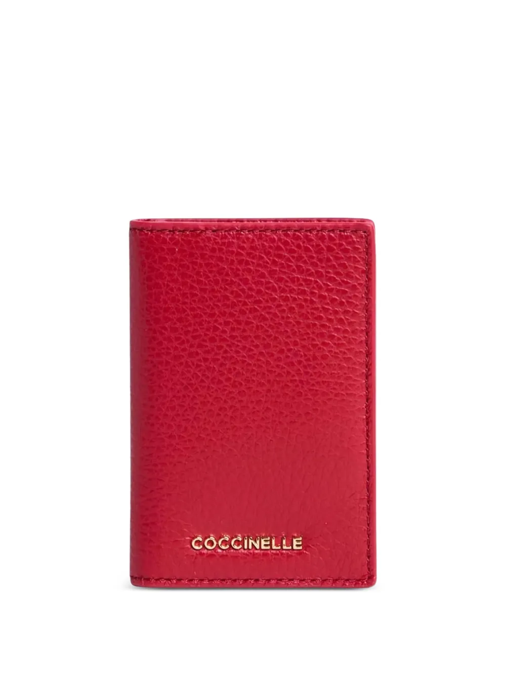 Coccinelle Portafoglio in pelle con logo - Rosso