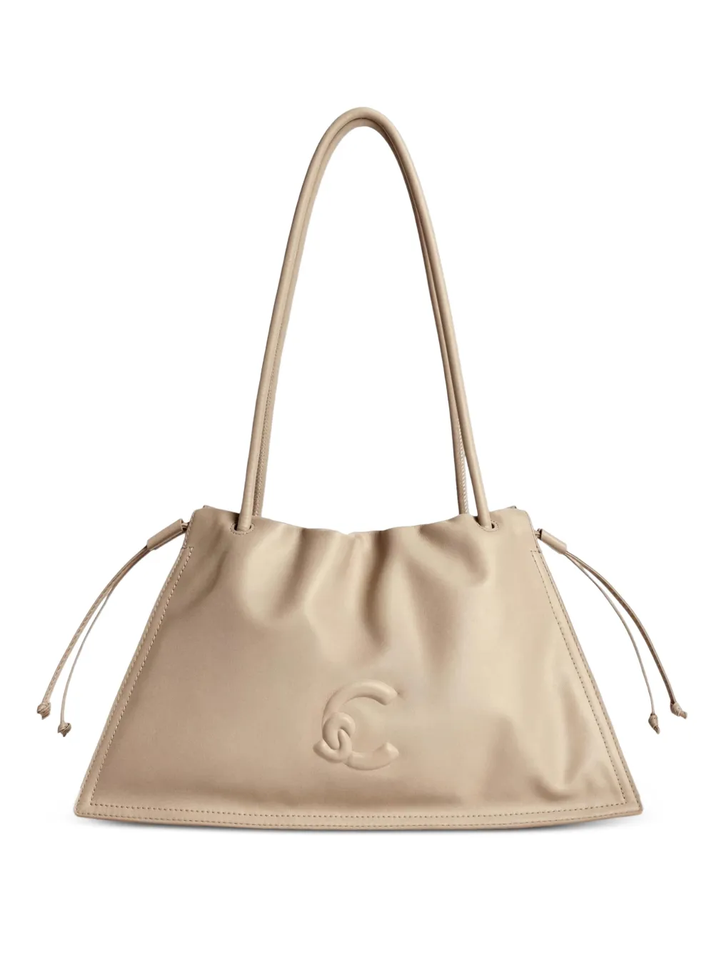 Coccinelle Borsa a spalla Dulse media con logo goffrato - Toni neutri