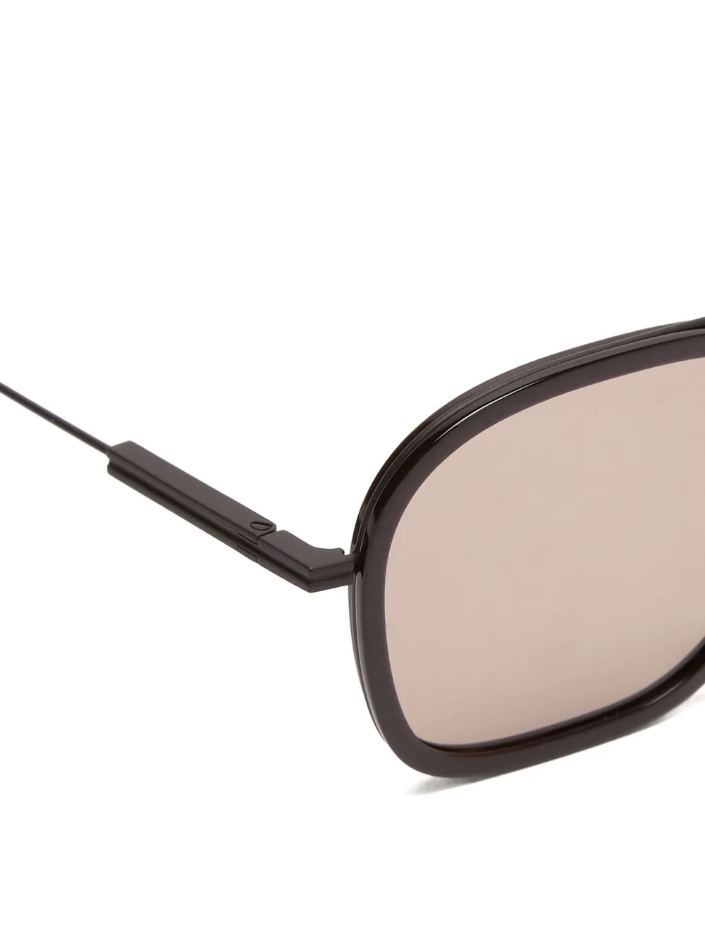 Zegna Zonnebril met browline montuur Bruin