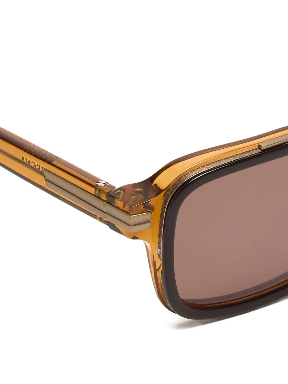  Zegna Square-frame Sunglasses - Brown 