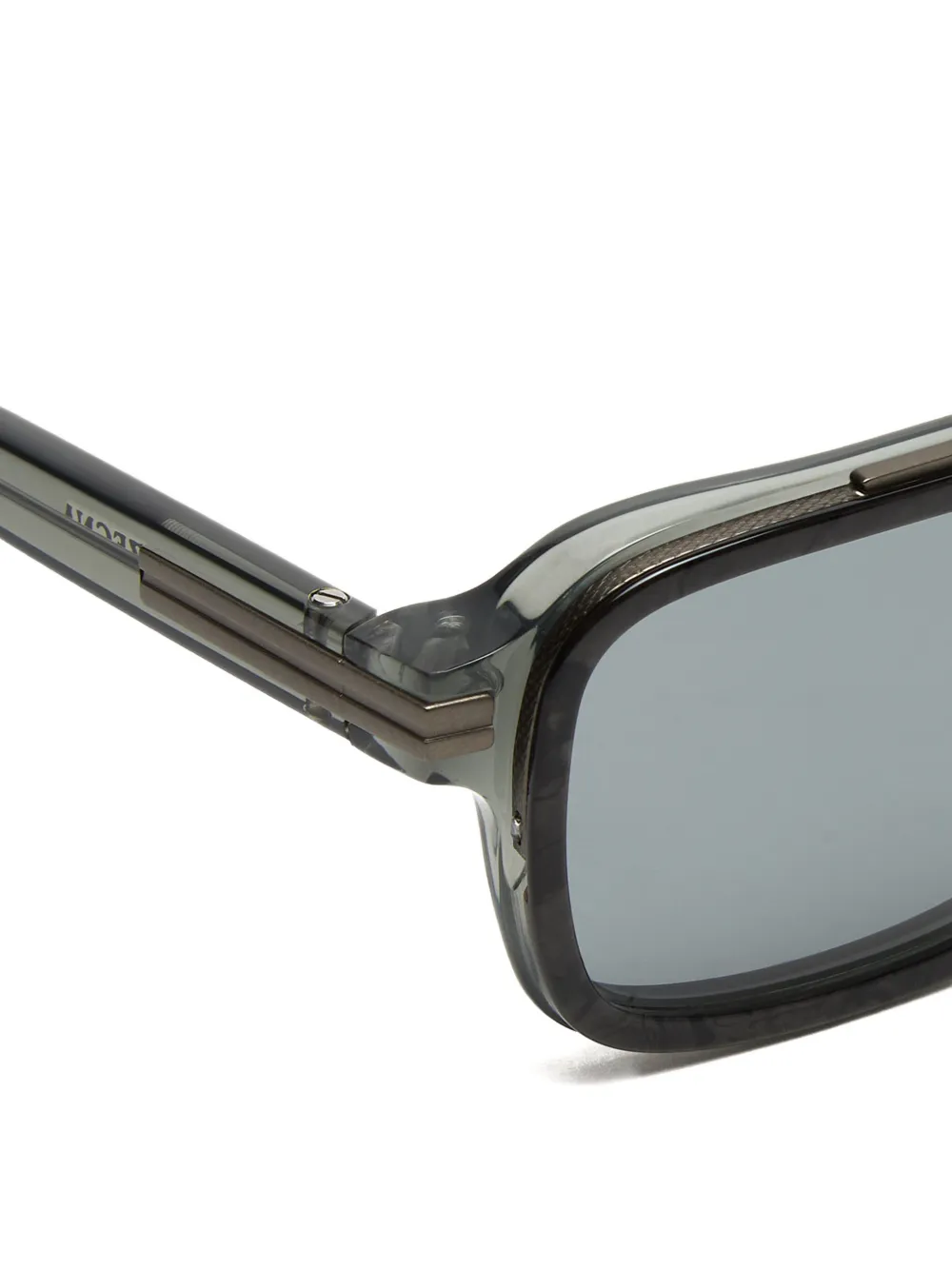  Zegna Square-frame Sunglasses - Grey 