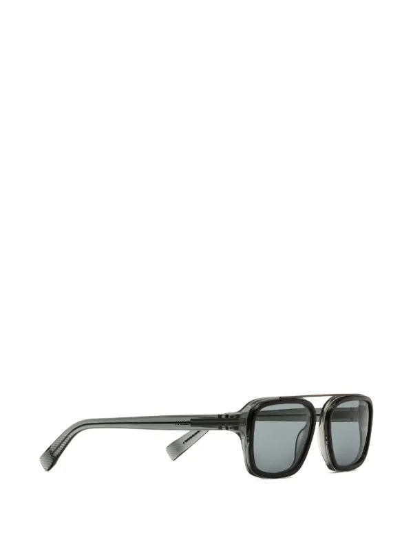 Zegna スクエアフレーム サングラス | グレー | FARFETCH JP