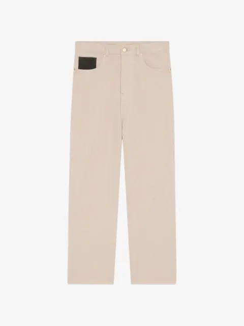 Drôle De Monsieur Jean logo-patch trousers