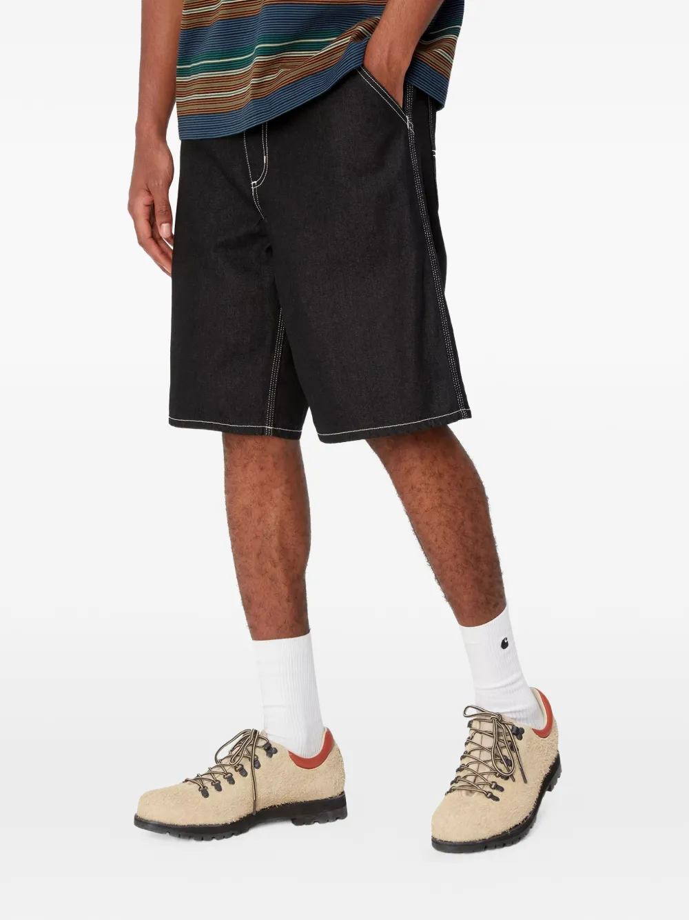 Carhartt WIP Simple contrast-stitch shorts - Zwart