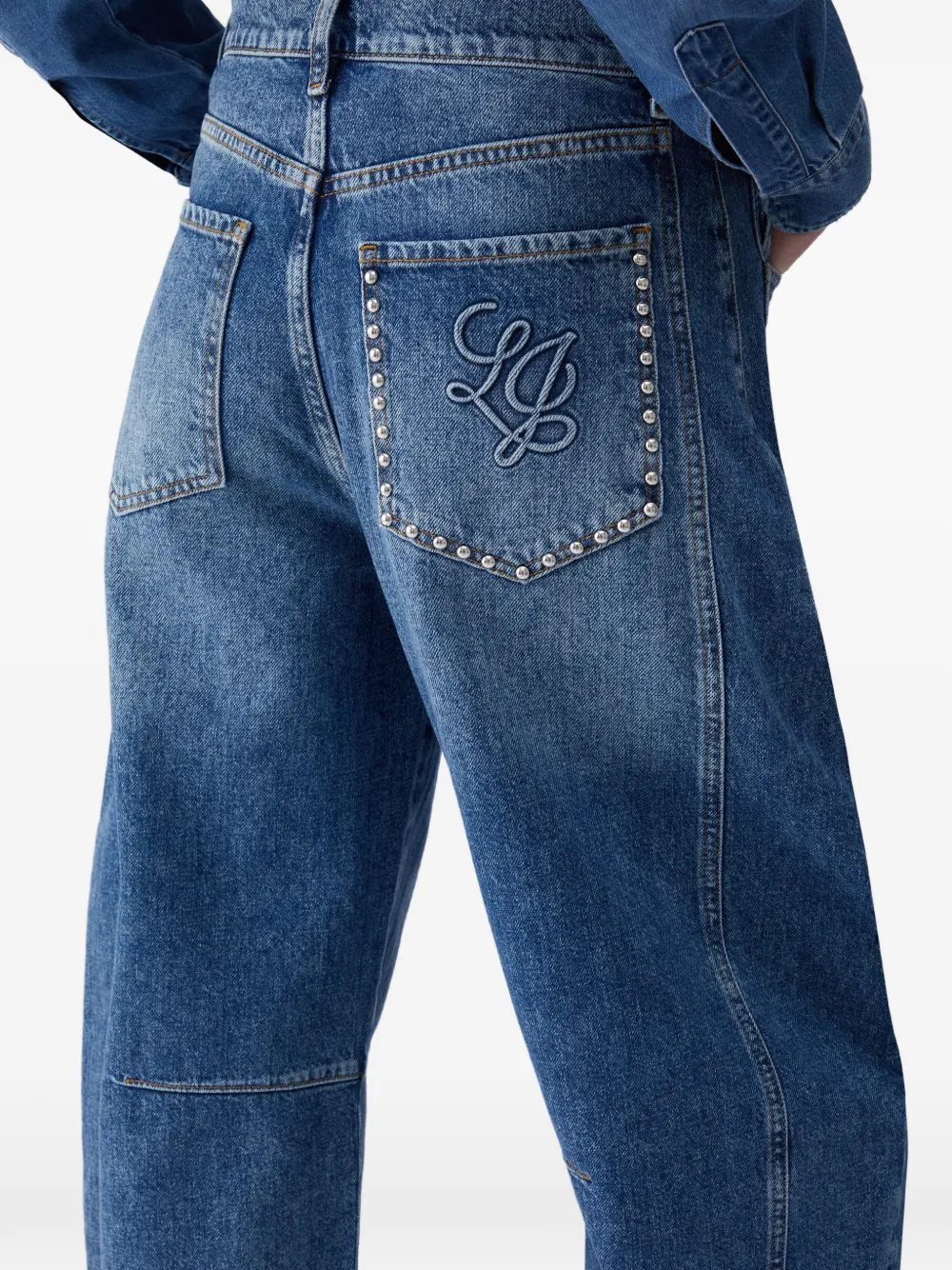 LIU JO Jeans met studs op de achterzak Blauw