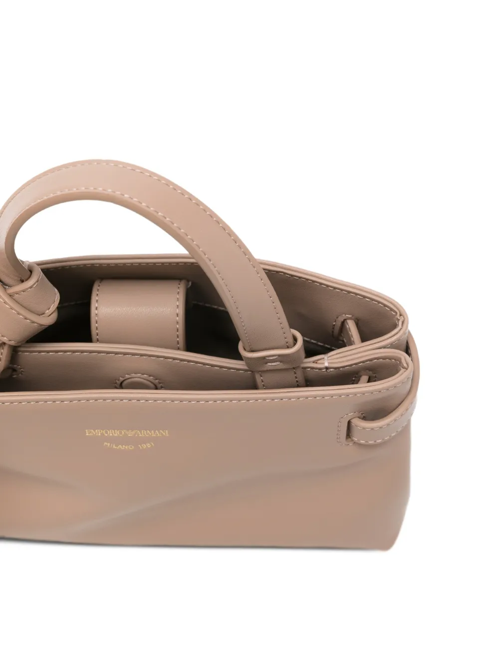 Emporio Armani Shopper met handvat Beige