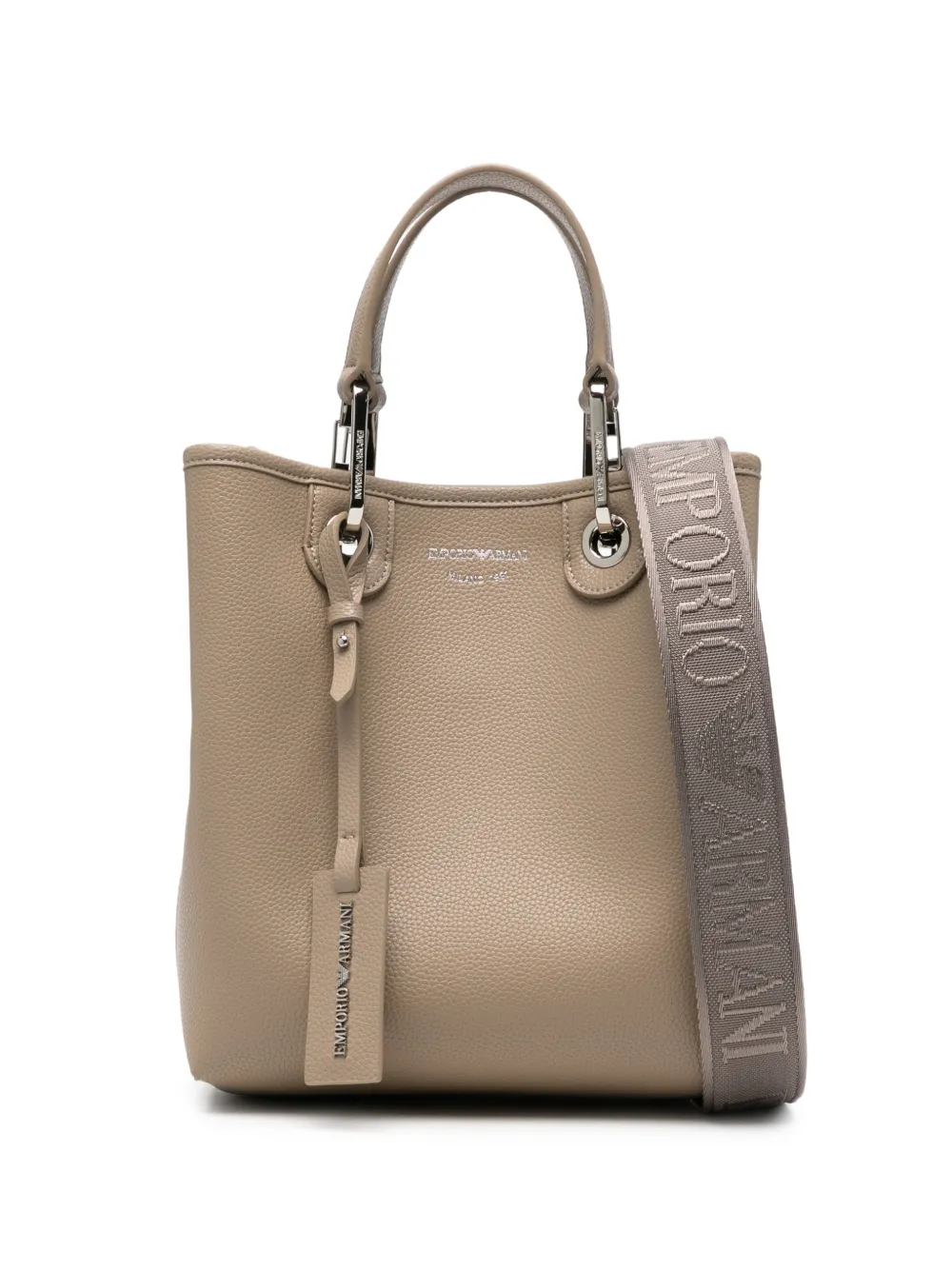 Emporio Armani Borsa tote in pelle - Toni neutri