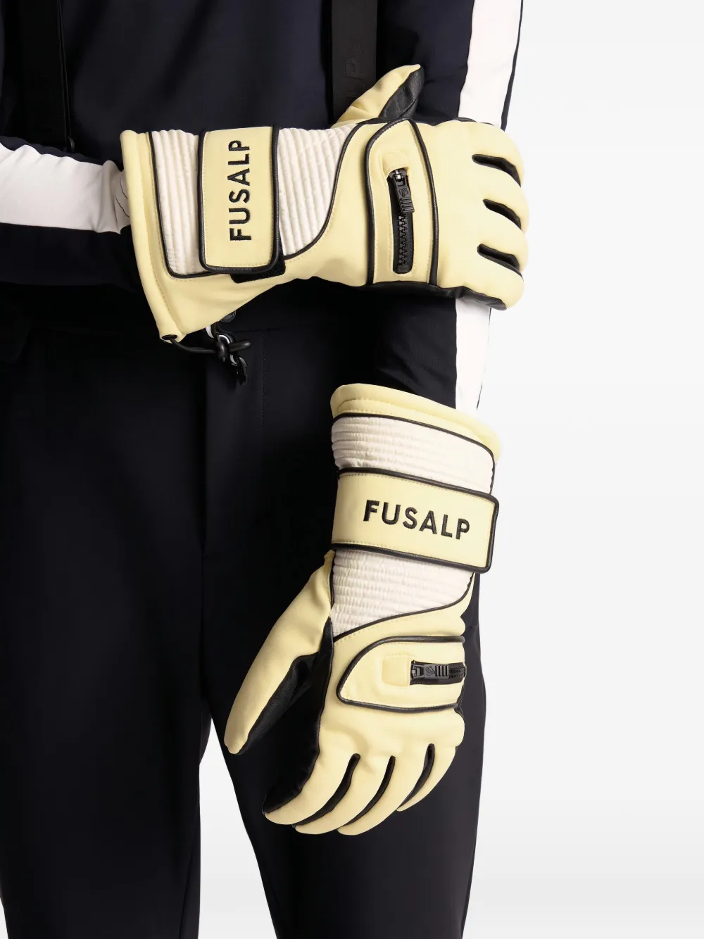 Fusalp Slalom skihandschoenen met ritszak Beige