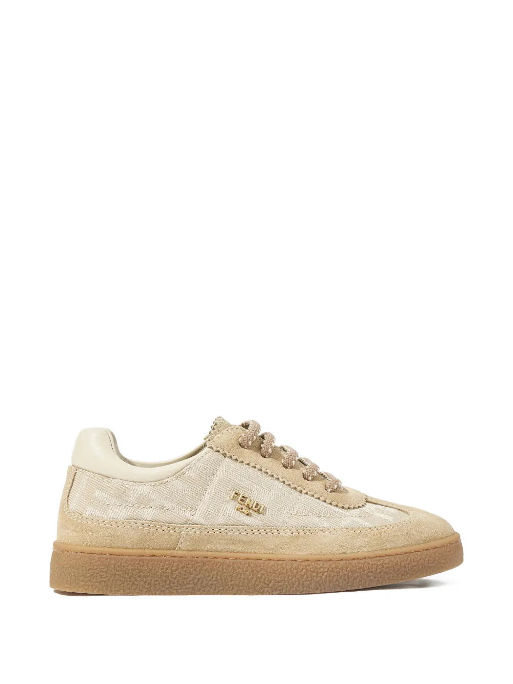 Fendi Kids Suède sneakers Beige