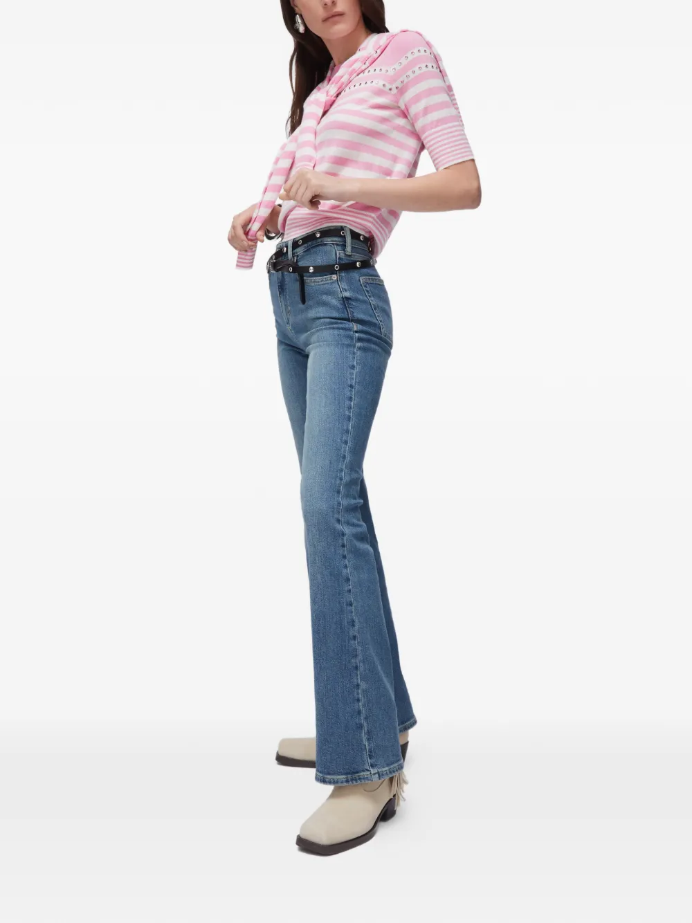  Liu Jo Stone-wash Flared Jeans - Blue 