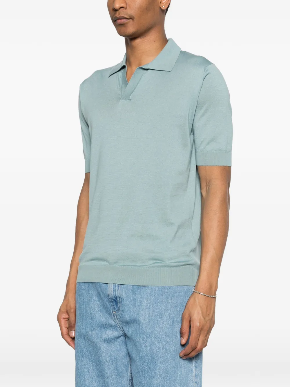 Lardini T-shirt met V-hals Blauw