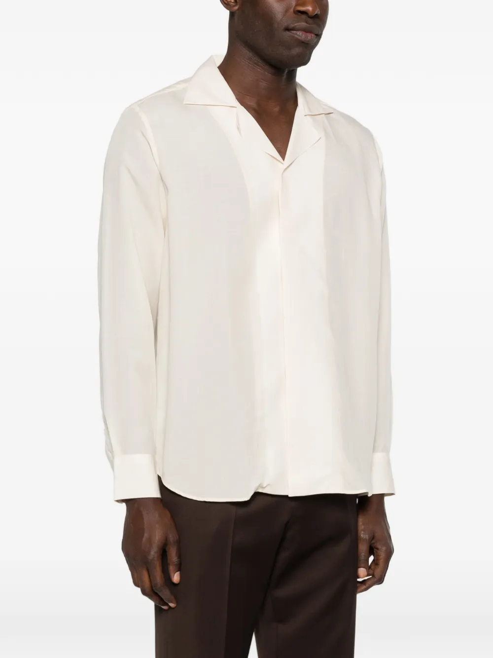  Lardini Notched-collar Shirt - Neutrals 