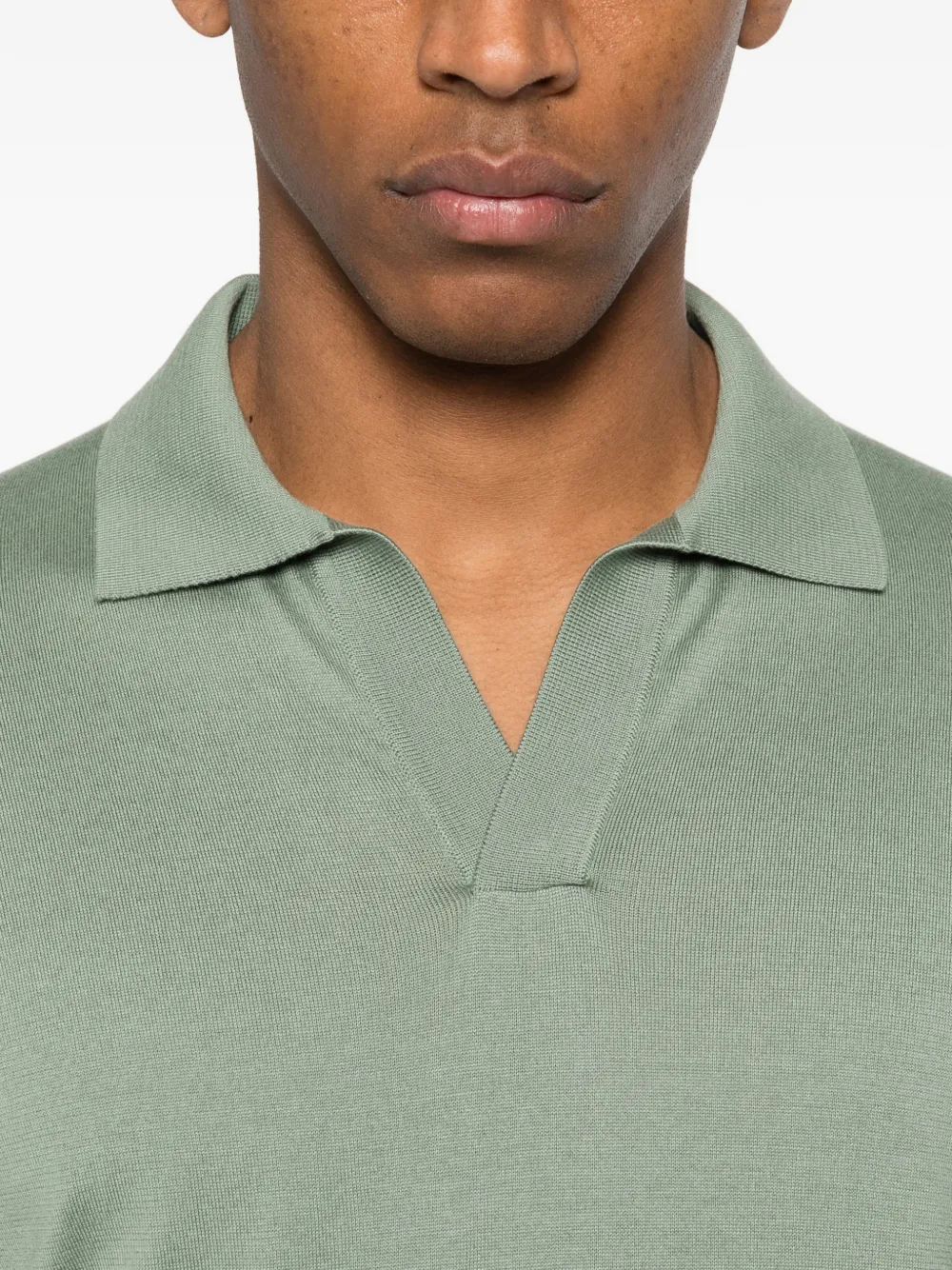 Lardini Poloshirt met kraag Groen