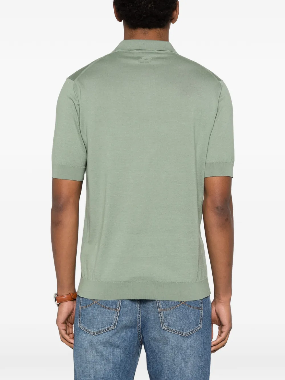 Lardini Poloshirt met kraag Groen