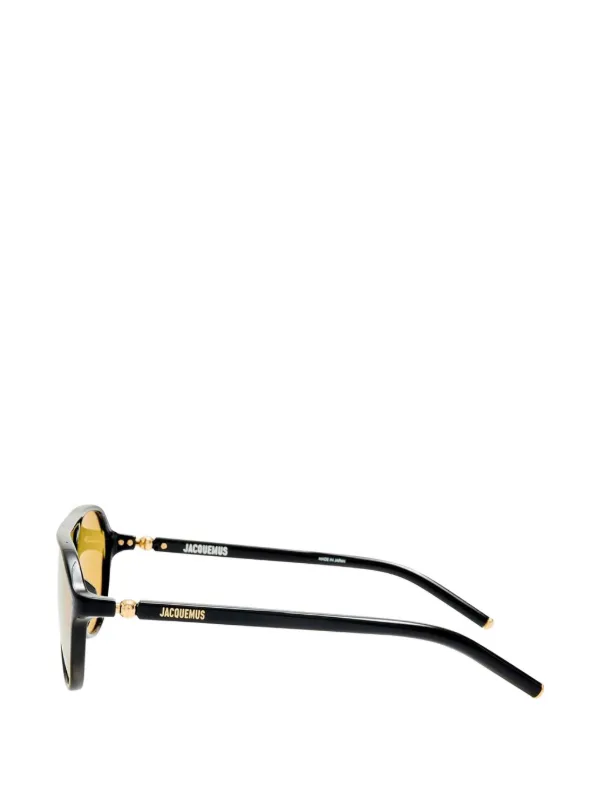 JACQUEMUS サングラス Jacquemus パイロット サングラス | ブラック | FARFETCH JP