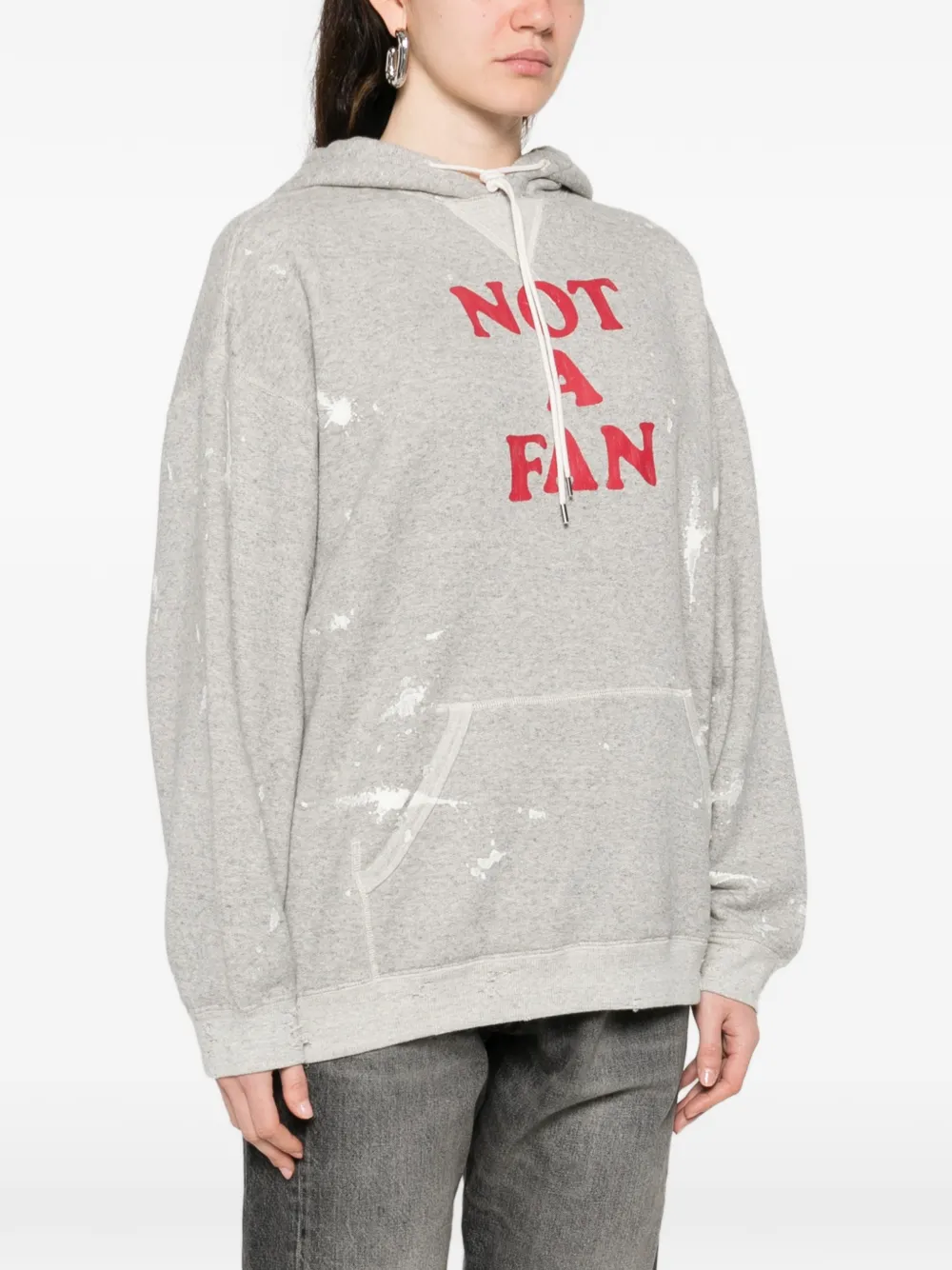  R13 Not A Fan Hoodie - Grey 