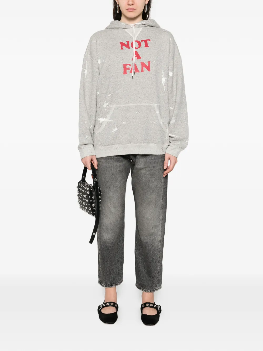  R13 Not A Fan Hoodie - Grey 