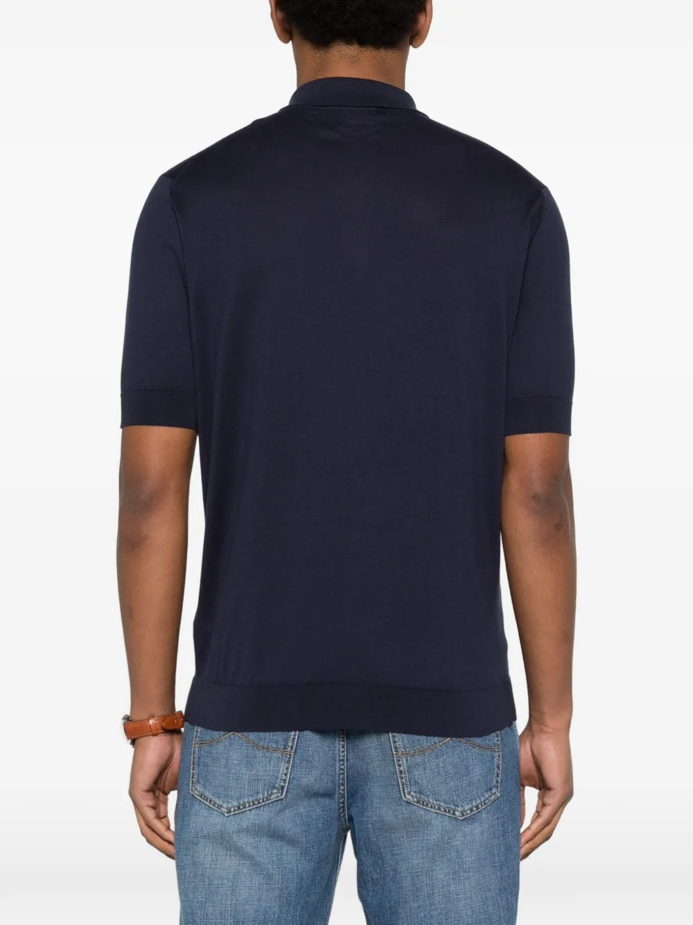 Lardini Poloshirt met knopen Blauw