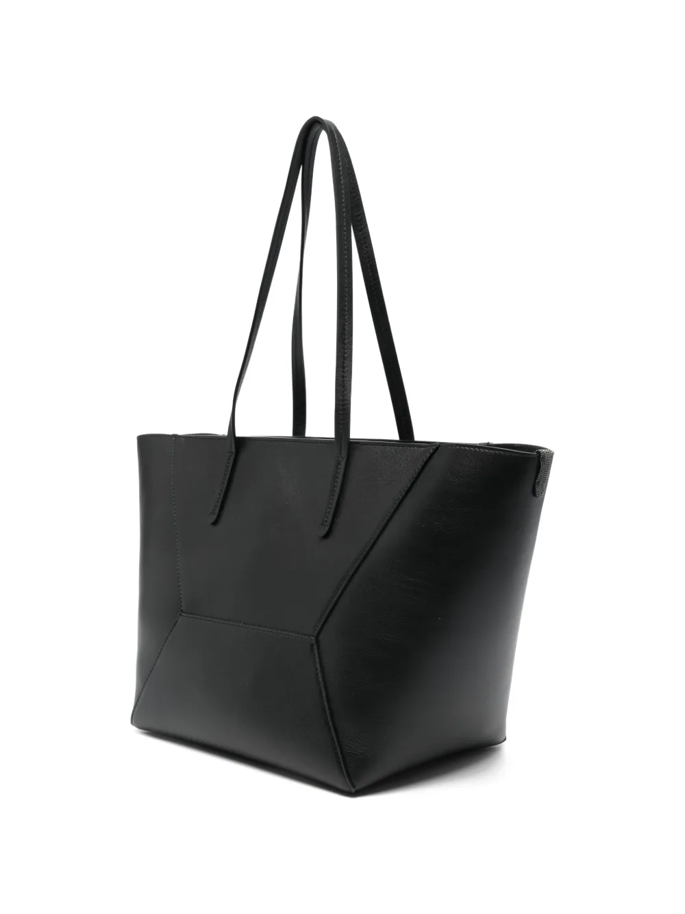  Brunello Cucinelli Bc Duo Logo Tote Bag - Black 