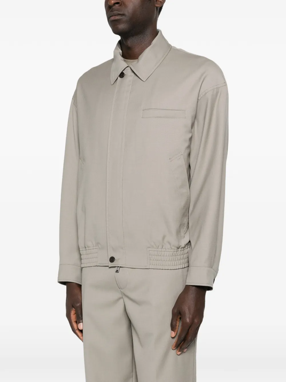 collar virgin wool jacket